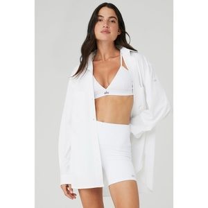 Alo Dreamscape Button Down Long Sleeve White